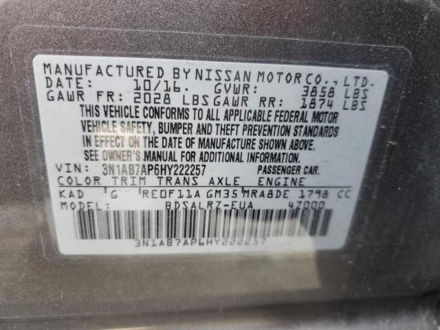 Photo 11 VIN: 3N1AB7AP6HY222257 - NISSAN SENTRA S 