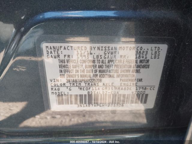 Photo 8 VIN: 3N1AB7AP6HY225708 - NISSAN SENTRA 