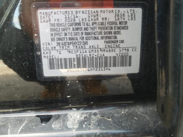 Photo 9 VIN: 3N1AB7AP6HY231346 - NISSAN SENTRA S 