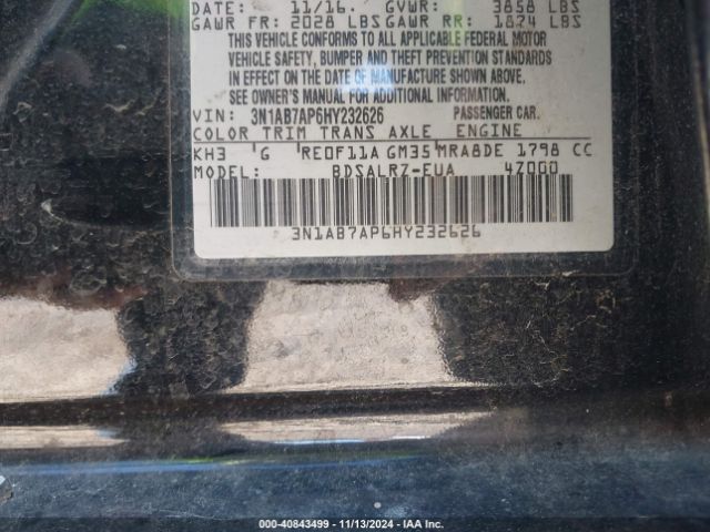 Photo 8 VIN: 3N1AB7AP6HY232626 - NISSAN SENTRA 