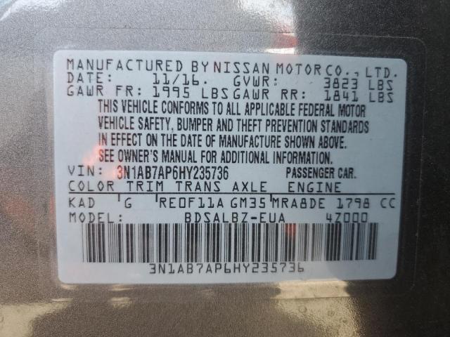 Photo 11 VIN: 3N1AB7AP6HY235736 - NISSAN SENTRA S 