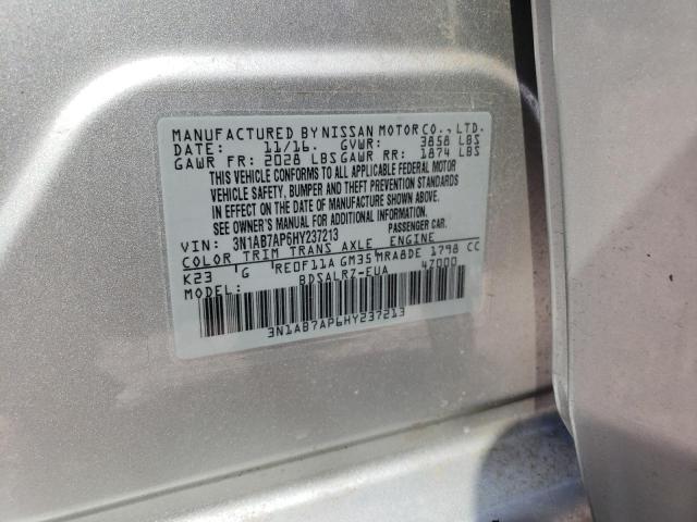 Photo 11 VIN: 3N1AB7AP6HY237213 - NISSAN SENTRA S 