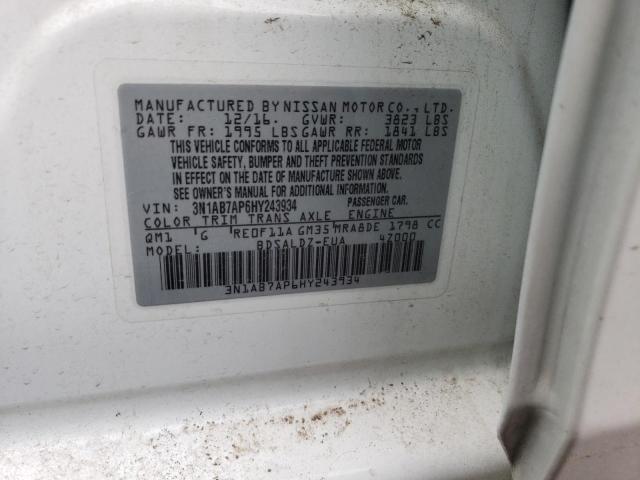 Photo 11 VIN: 3N1AB7AP6HY243934 - NISSAN SENTRA S 