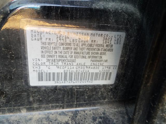 Photo 9 VIN: 3N1AB7AP6HY244940 - NISSAN SENTRA S 