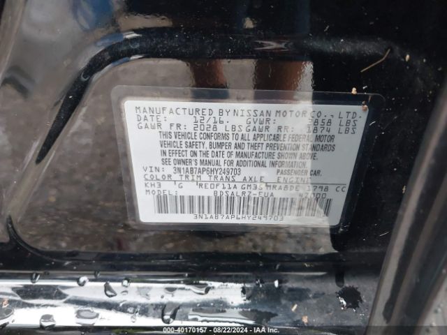 Photo 8 VIN: 3N1AB7AP6HY249703 - NISSAN SENTRA 