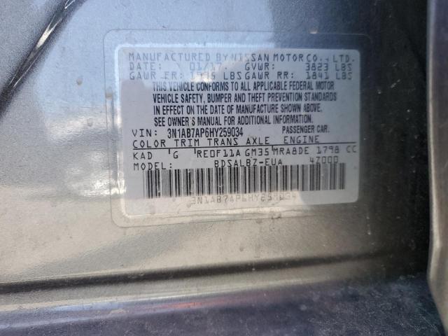 Photo 11 VIN: 3N1AB7AP6HY259034 - NISSAN SENTRA 