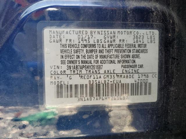 Photo 9 VIN: 3N1AB7AP6HY261687 - NISSAN SENTRA S 