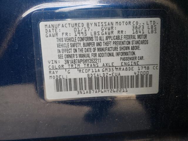 Photo 9 VIN: 3N1AB7AP6HY262211 - NISSAN SENTRA S 