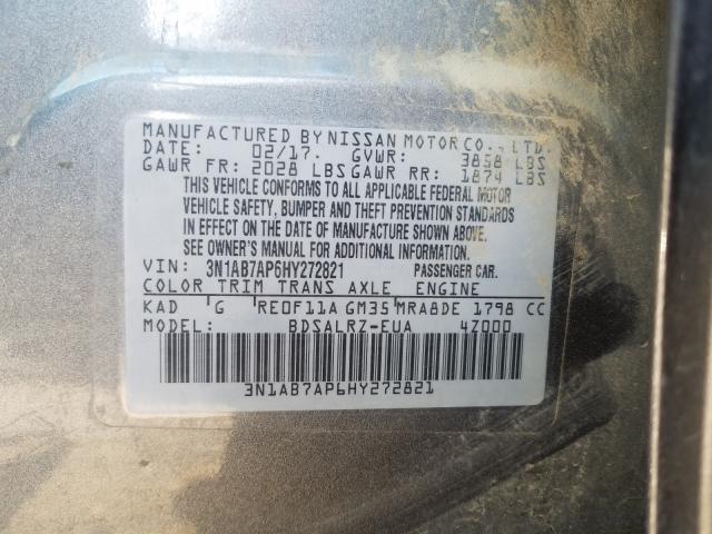 Photo 9 VIN: 3N1AB7AP6HY272821 - NISSAN SENTRA S 