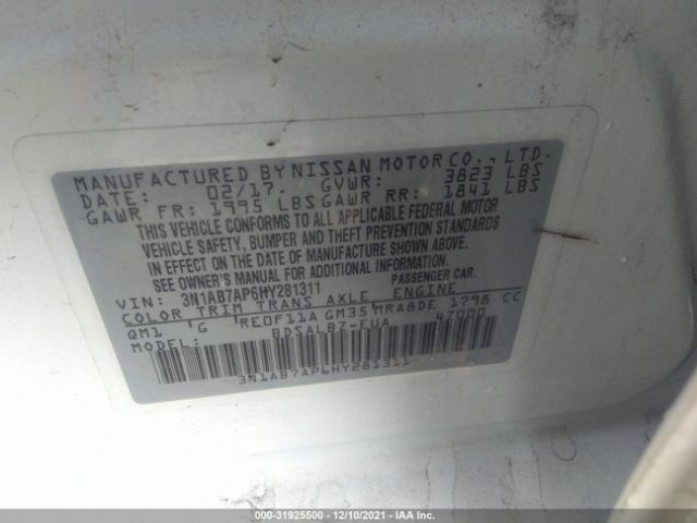 Photo 8 VIN: 3N1AB7AP6HY281311 - NISSAN SENTRA 