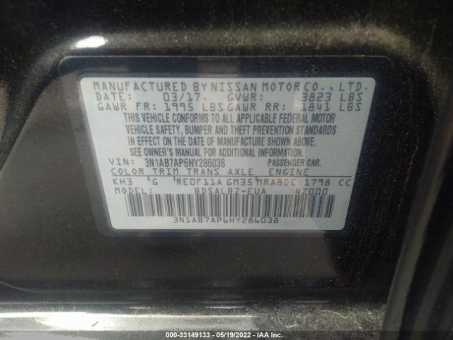 Photo 8 VIN: 3N1AB7AP6HY286038 - NISSAN SENTRA 