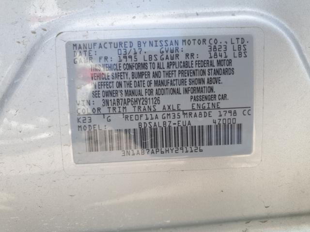 Photo 9 VIN: 3N1AB7AP6HY291126 - NISSAN SENTRA S 