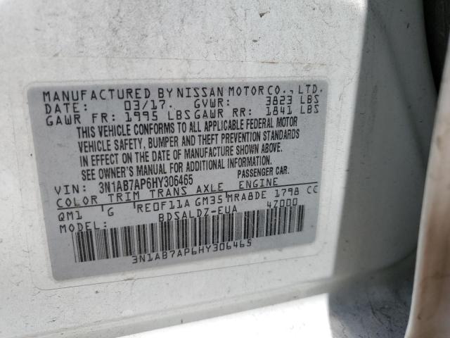 Photo 11 VIN: 3N1AB7AP6HY306465 - NISSAN SENTRA S 