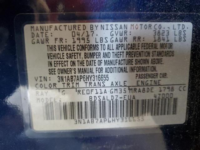 Photo 11 VIN: 3N1AB7AP6HY316655 - NISSAN SENTRA 