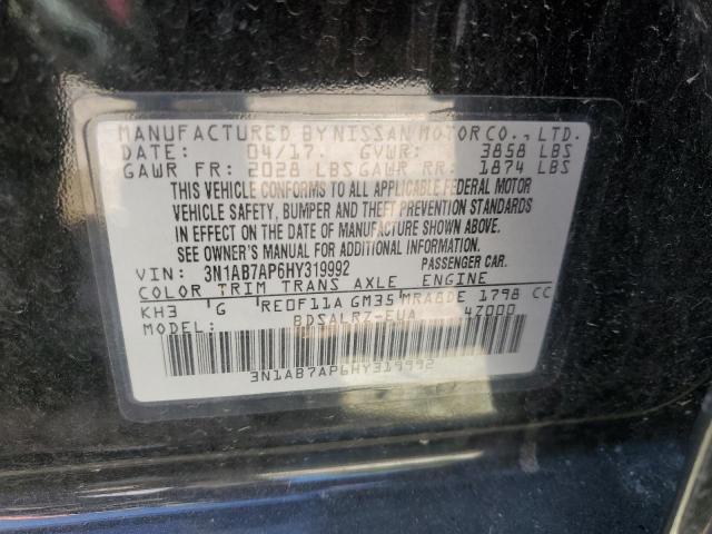 Photo 12 VIN: 3N1AB7AP6HY319992 - NISSAN SENTRA S 