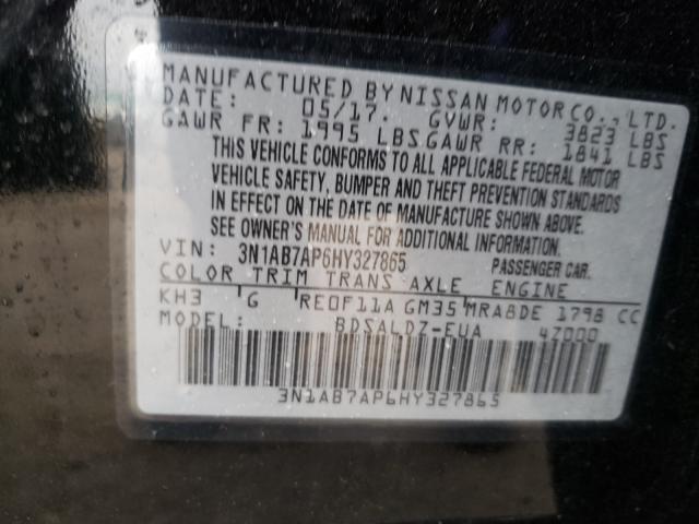 Photo 9 VIN: 3N1AB7AP6HY327865 - NISSAN SENTRA S 