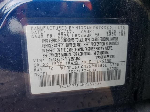 Photo 12 VIN: 3N1AB7AP6HY351454 - NISSAN SENTRA S 