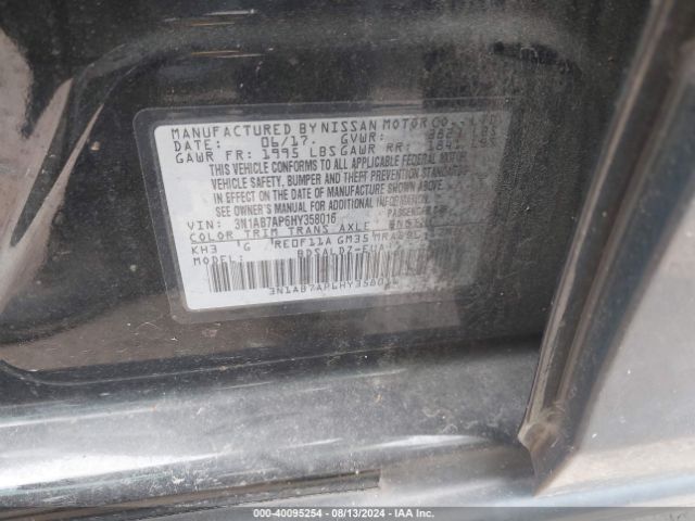 Photo 8 VIN: 3N1AB7AP6HY358016 - NISSAN SENTRA 