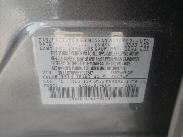 Photo 9 VIN: 3N1AB7AP6HY371347 - NISSAN SENTRA S 