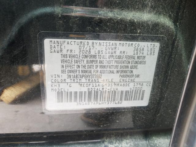 Photo 9 VIN: 3N1AB7AP6HY377682 - NISSAN SENTRA S 