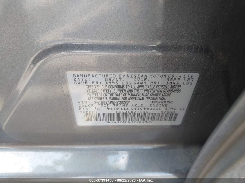 Photo 8 VIN: 3N1AB7AP6HY383904 - NISSAN SENTRA 