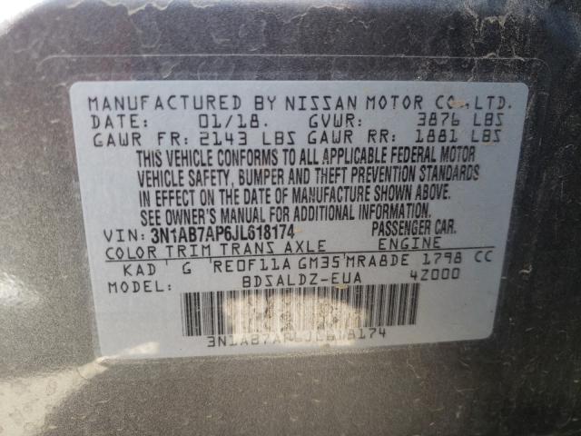 Photo 9 VIN: 3N1AB7AP6JL618174 - NISSAN SENTRA S 