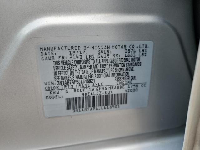 Photo 9 VIN: 3N1AB7AP6JL618921 - NISSAN SENTRA S 