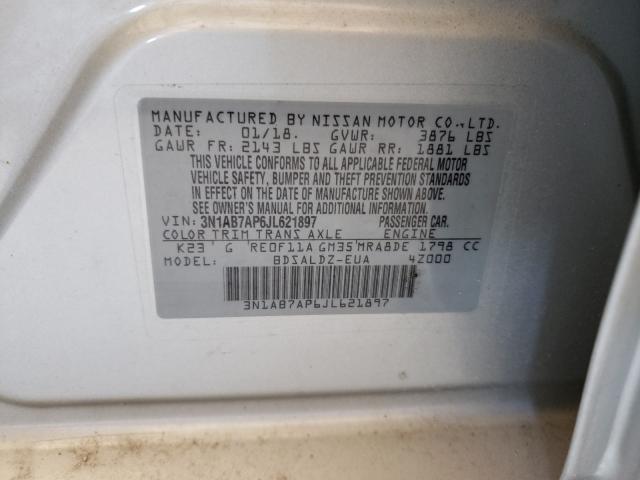 Photo 9 VIN: 3N1AB7AP6JL621897 - NISSAN SENTRA S 