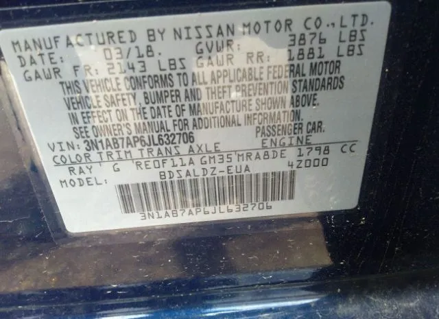 Photo 8 VIN: 3N1AB7AP6JL632706 - NISSAN SENTRA 