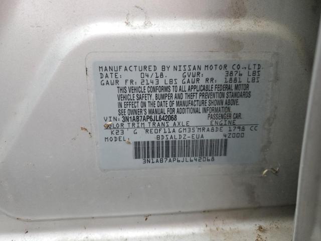 Photo 11 VIN: 3N1AB7AP6JL642068 - NISSAN SENTRA S 