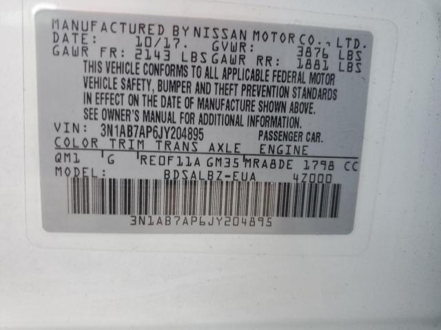 Photo 12 VIN: 3N1AB7AP6JY204895 - NISSAN SENTRA S 