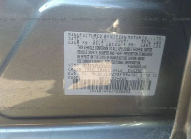 Photo 8 VIN: 3N1AB7AP6JY226203 - NISSAN SENTRA 