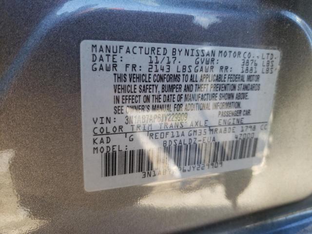 Photo 9 VIN: 3N1AB7AP6JY229909 - NISSAN SENTRA S 