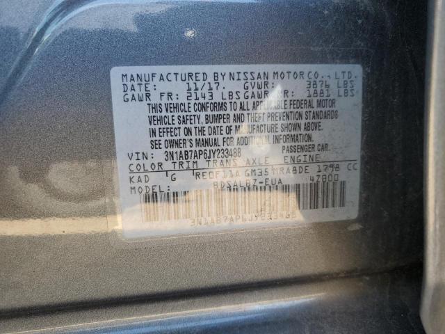 Photo 11 VIN: 3N1AB7AP6JY233488 - NISSAN SENTRA S 