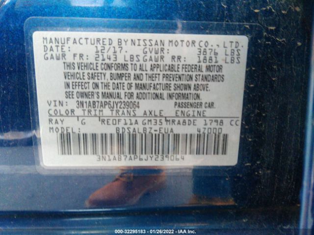 Photo 8 VIN: 3N1AB7AP6JY239064 - NISSAN SENTRA 