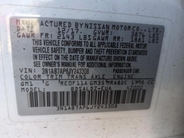 Photo 11 VIN: 3N1AB7AP6JY243308 - NISSAN SENTRA S 