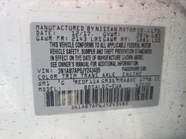 Photo 11 VIN: 3N1AB7AP6JY243485 - NISSAN SENTRA S 