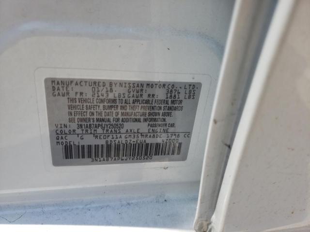 Photo 9 VIN: 3N1AB7AP6JY250520 - NISSAN SENTRA S 