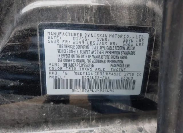 Photo 8 VIN: 3N1AB7AP6JY254695 - NISSAN SENTRA 