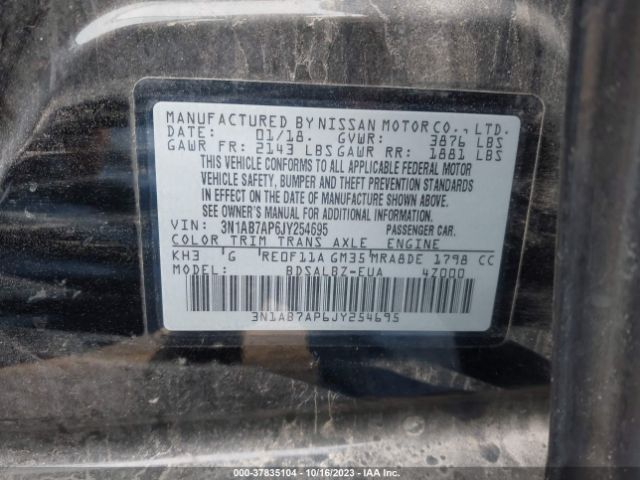 Photo 8 VIN: 3N1AB7AP6JY254695 - NISSAN SENTRA 