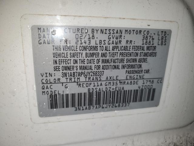 Photo 11 VIN: 3N1AB7AP6JY268337 - NISSAN SENTRA S 