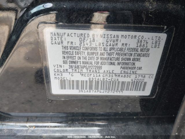 Photo 8 VIN: 3N1AB7AP6JY272999 - NISSAN SENTRA 