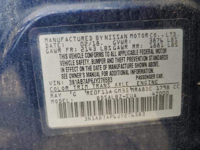 Photo 12 VIN: 3N1AB7AP6JY276583 - NISSAN SENTRA S 