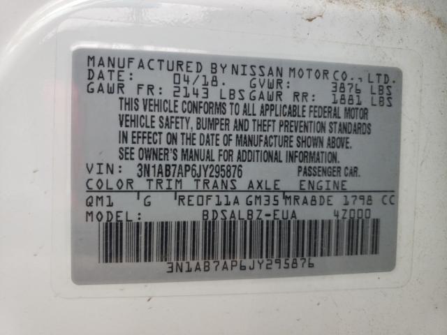 Photo 9 VIN: 3N1AB7AP6JY295876 - NISSAN SENTRA 