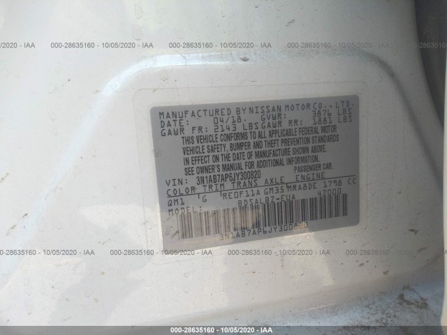 Photo 8 VIN: 3N1AB7AP6JY300820 - NISSAN SENTRA 