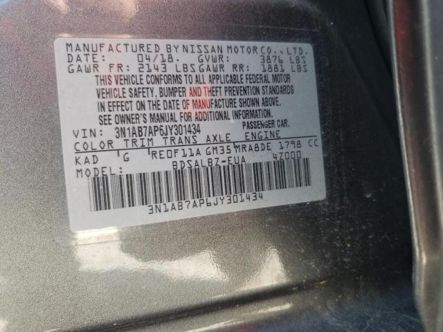 Photo 11 VIN: 3N1AB7AP6JY301434 - NISSAN SENTRA S 