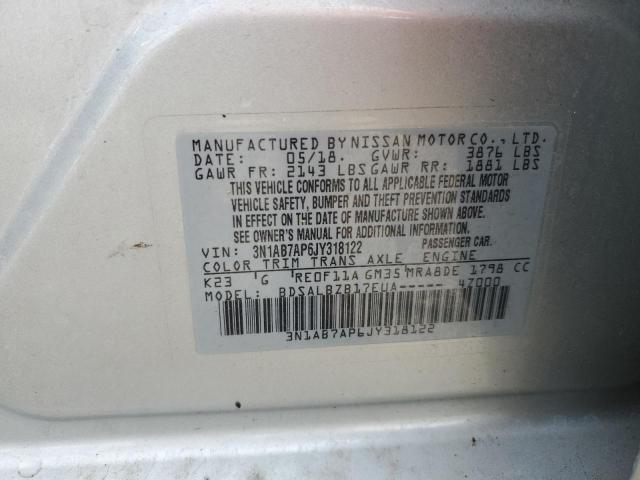 Photo 11 VIN: 3N1AB7AP6JY318122 - NISSAN SENTRA S 