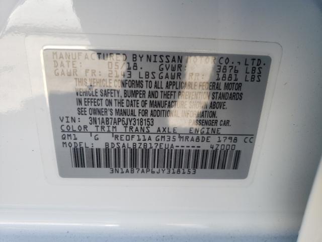 Photo 9 VIN: 3N1AB7AP6JY318153 - NISSAN SENTRA S 