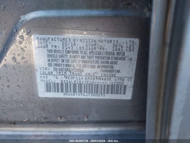 Photo 8 VIN: 3N1AB7AP6JY320095 - NISSAN SENTRA 