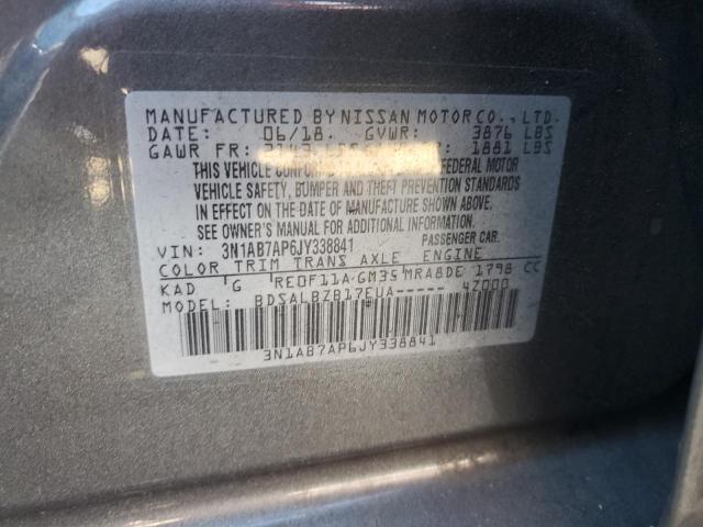 Photo 11 VIN: 3N1AB7AP6JY338841 - NISSAN SENTRA S 